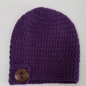 Crocheted slouch hat